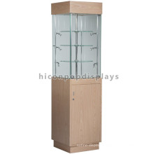 Top Glass Freestanding Display Furniture Showcase Design, Illuminating Wooden Furniture Showcase